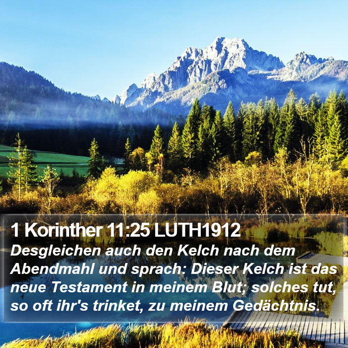 1 Korinther 11:25 LUTH1912 Bible Study