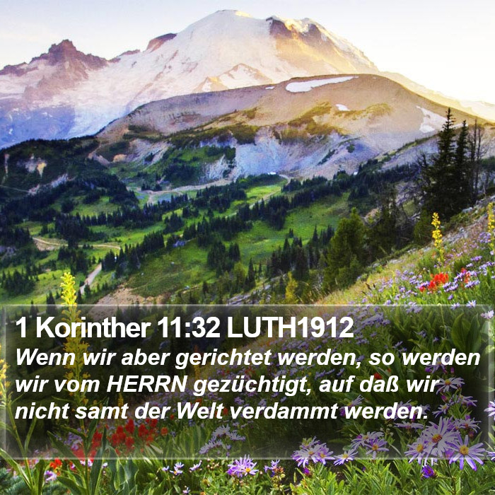 1 Korinther 11:32 LUTH1912 Bible Study
