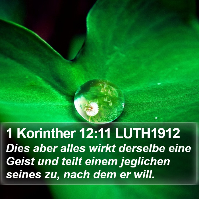 1 Korinther 12:11 LUTH1912 Bible Study