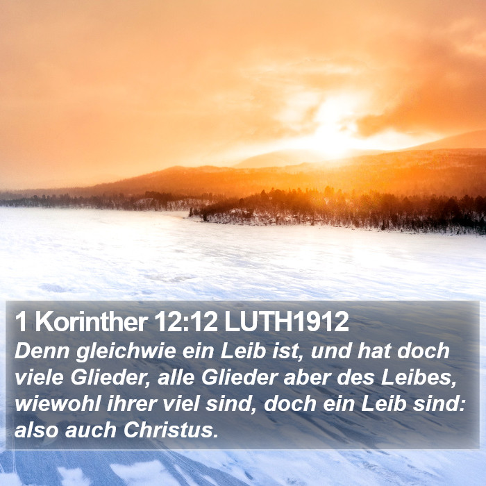 1 Korinther 12:12 LUTH1912 Bible Study