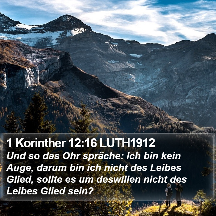 1 Korinther 12:16 LUTH1912 Bible Study