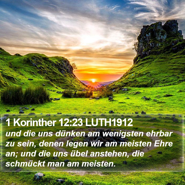 1 Korinther 12:23 LUTH1912 Bible Study