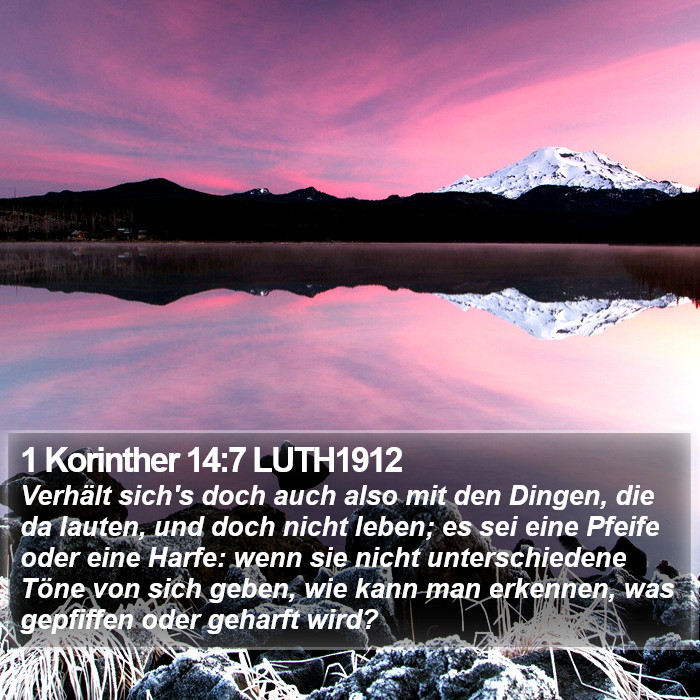 1 Korinther 14:7 LUTH1912 Bible Study