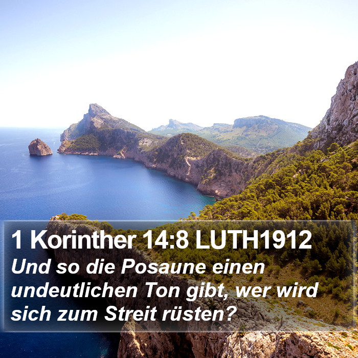 1 Korinther 14:8 LUTH1912 Bible Study