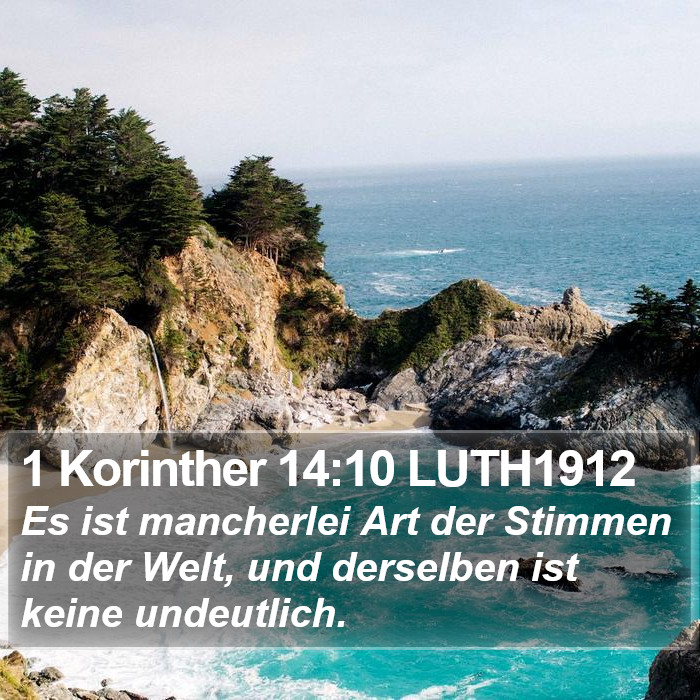 1 Korinther 14:10 LUTH1912 Bible Study