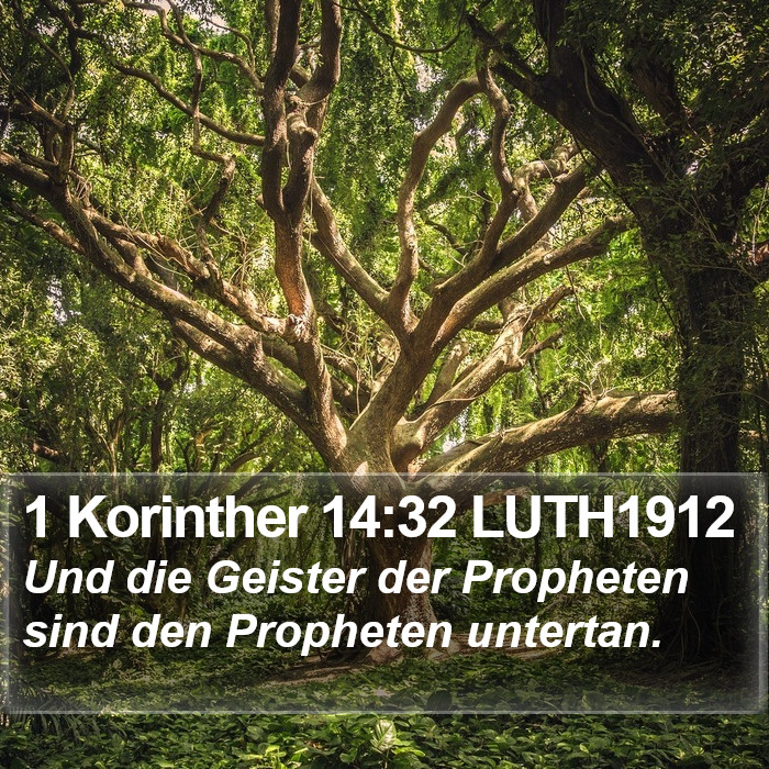 1 Korinther 14:32 LUTH1912 Bible Study