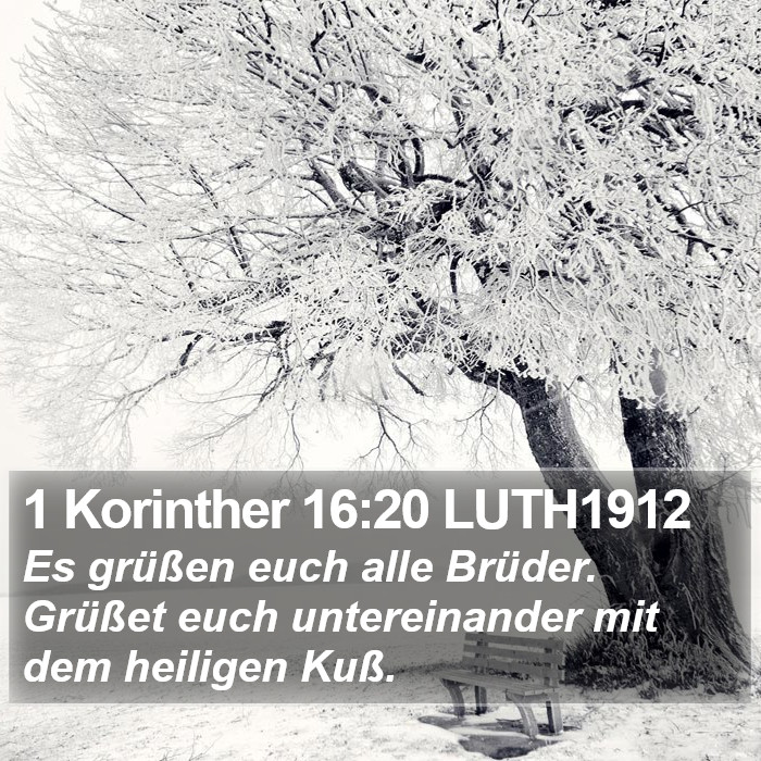 1 Korinther 16:20 LUTH1912 Bible Study