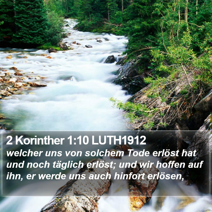 2 Korinther 1:10 LUTH1912 Bible Study