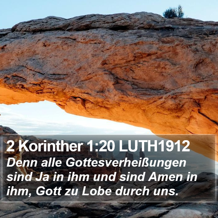 2 Korinther 1:20 LUTH1912 Bible Study