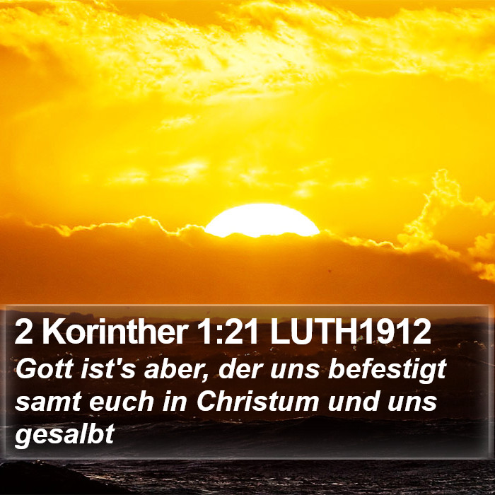 2 Korinther 1:21 LUTH1912 Bible Study