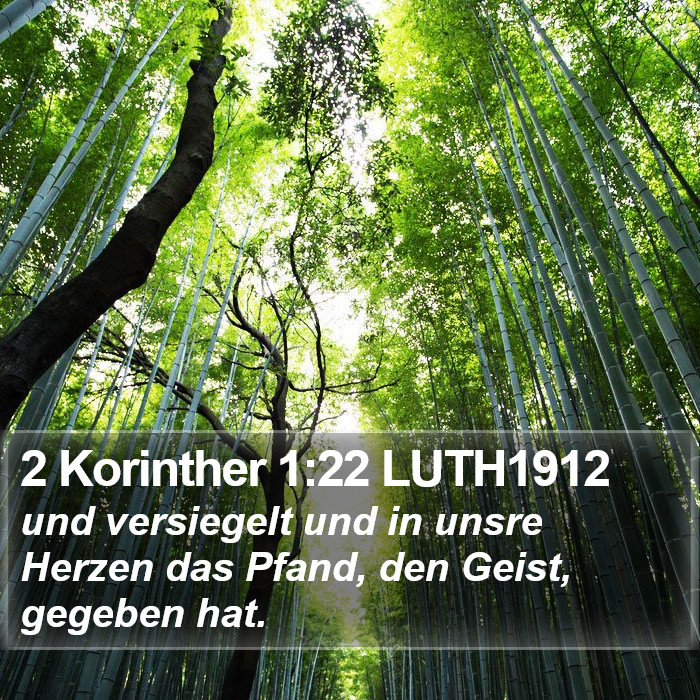 2 Korinther 1:22 LUTH1912 Bible Study