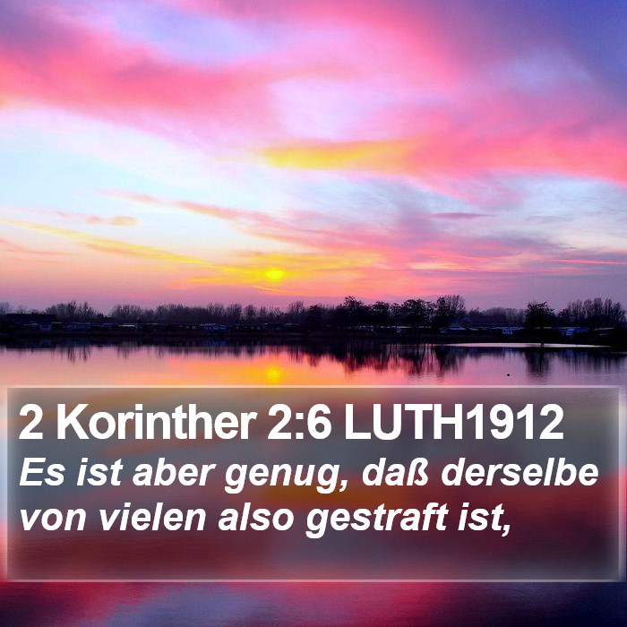 2 Korinther 2:6 LUTH1912 Bible Study