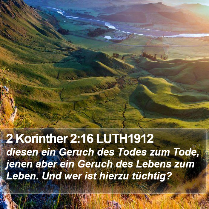 2 Korinther 2:16 LUTH1912 Bible Study