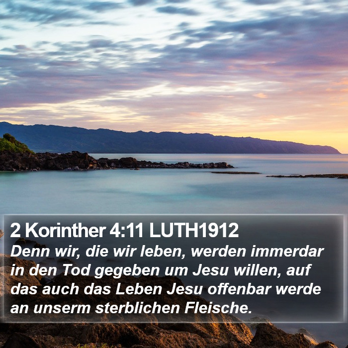 2 Korinther 4:11 LUTH1912 Bible Study