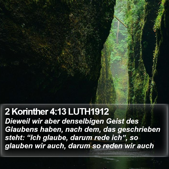 2 Korinther 4:13 LUTH1912 Bible Study