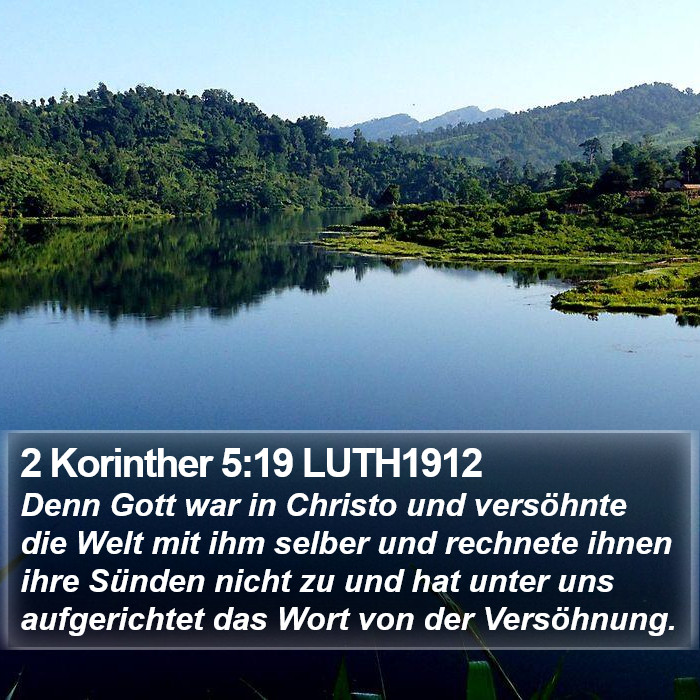 2 Korinther 5:19 LUTH1912 Bible Study