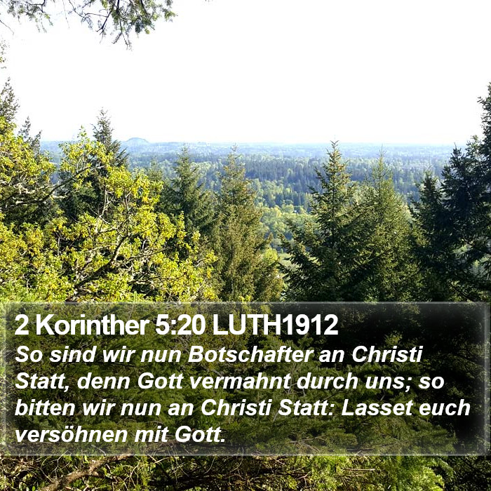 2 Korinther 5:20 LUTH1912 Bible Study