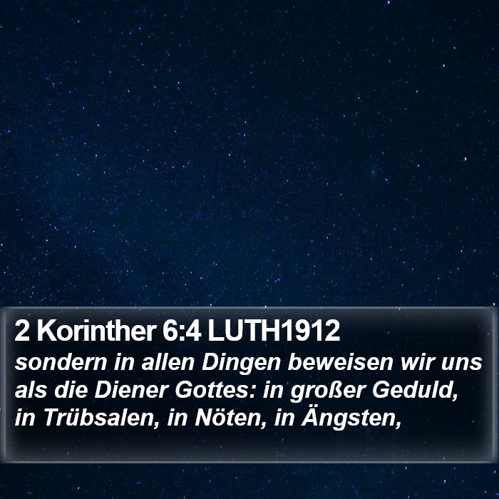 2 Korinther 6:4 LUTH1912 Bible Study