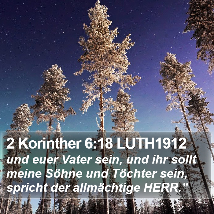 2 Korinther 6:18 LUTH1912 Bible Study