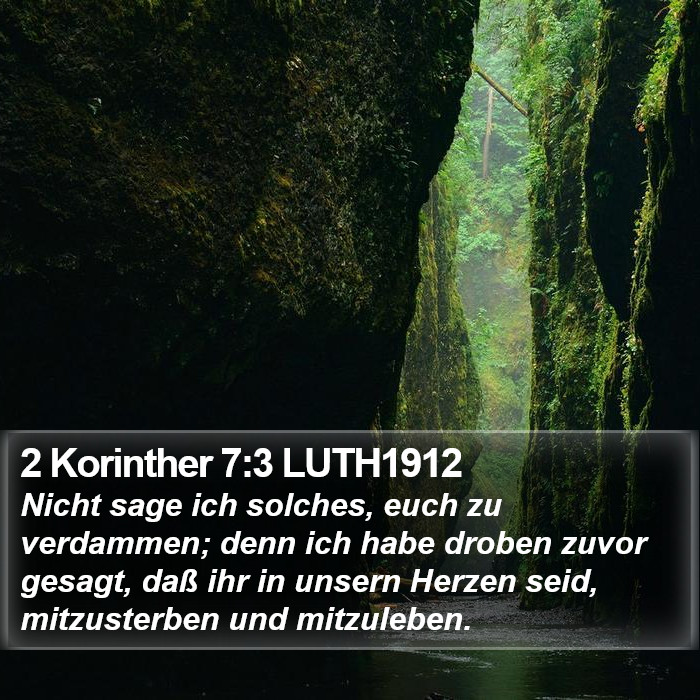 2 Korinther 7:3 LUTH1912 Bible Study