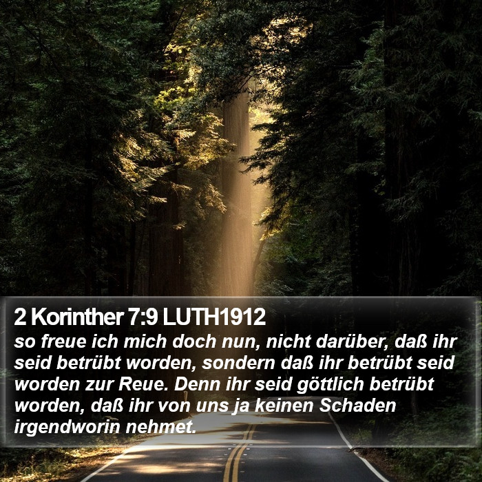 2 Korinther 7:9 LUTH1912 Bible Study