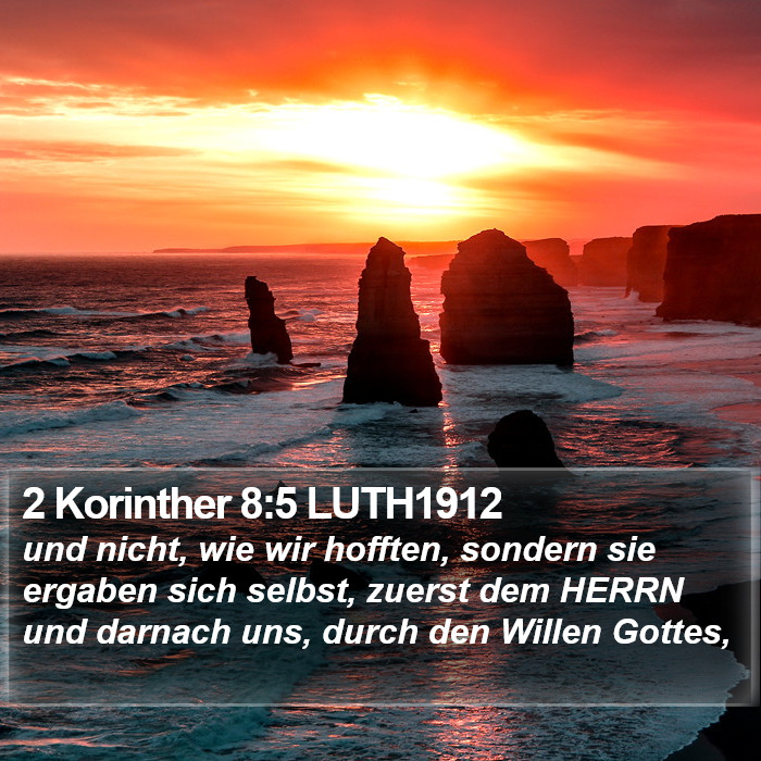 2 Korinther 8:5 LUTH1912 Bible Study