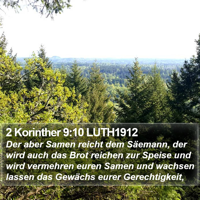 2 Korinther 9:10 LUTH1912 Bible Study