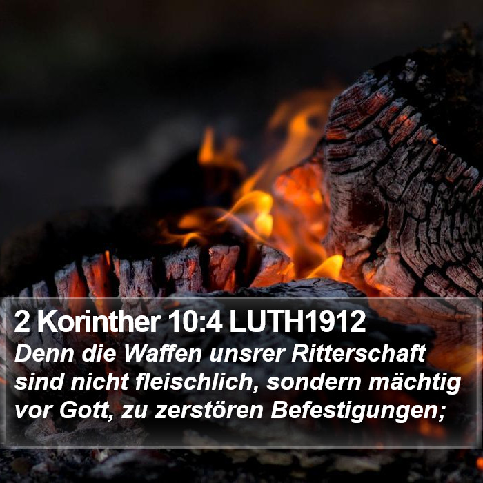 2 Korinther 10:4 LUTH1912 Bible Study