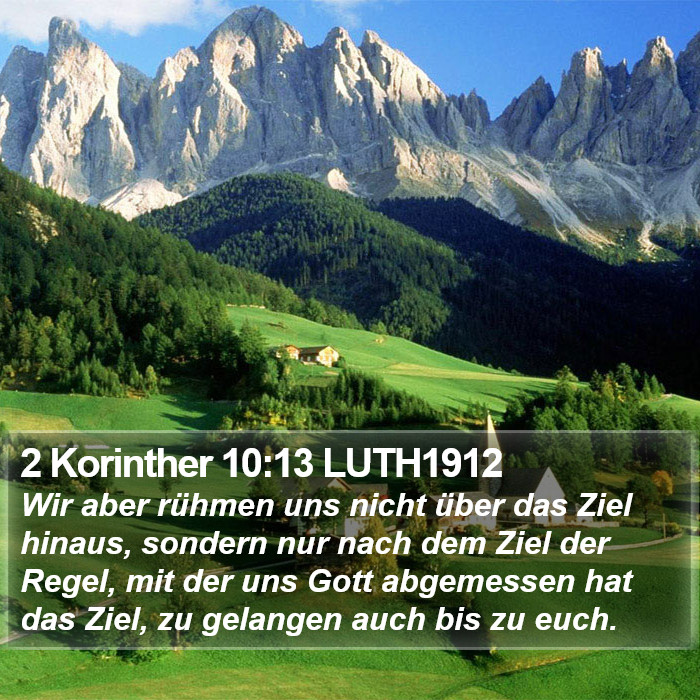 2 Korinther 10:13 LUTH1912 Bible Study