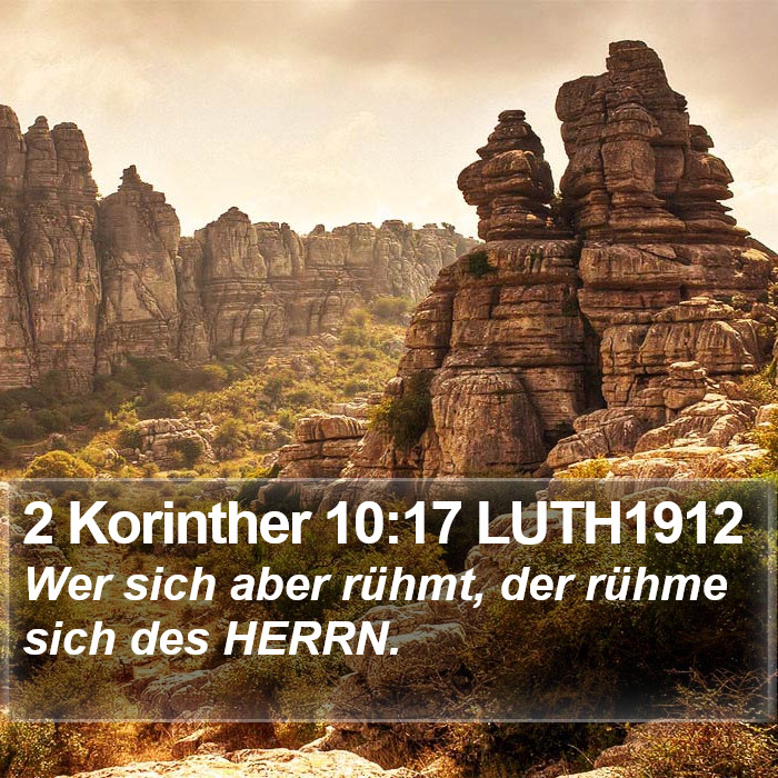 2 Korinther 10:17 LUTH1912 Bible Study