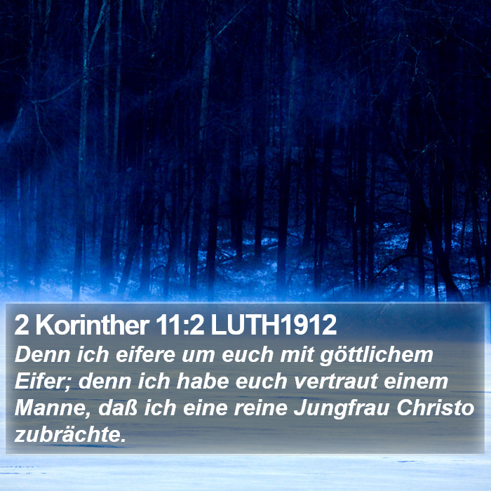 2 Korinther 11:2 LUTH1912 Bible Study