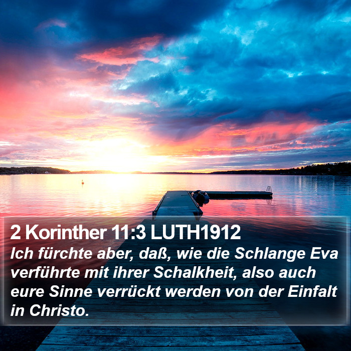 2 Korinther 11:3 LUTH1912 Bible Study