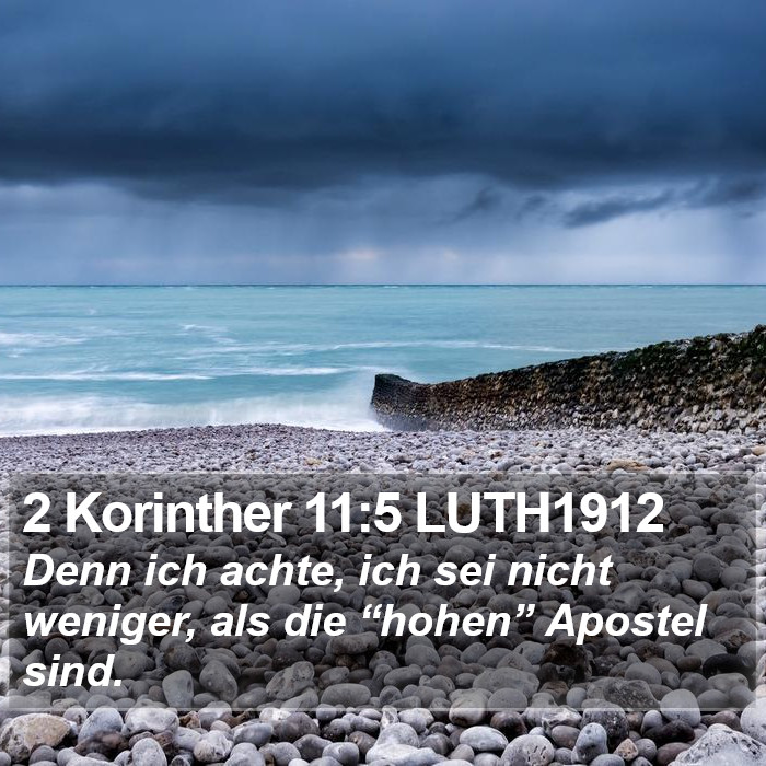 2 Korinther 11:5 LUTH1912 Bible Study