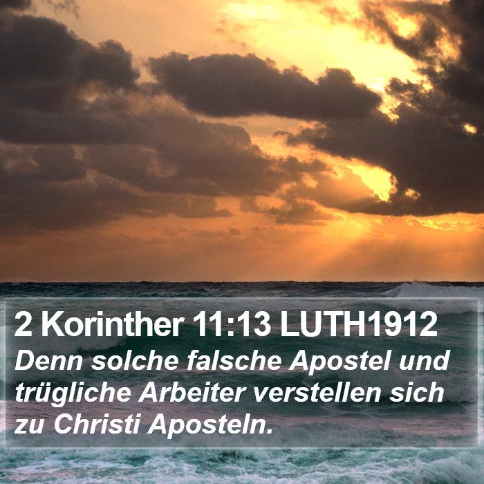 2 Korinther 11:13 LUTH1912 Bible Study