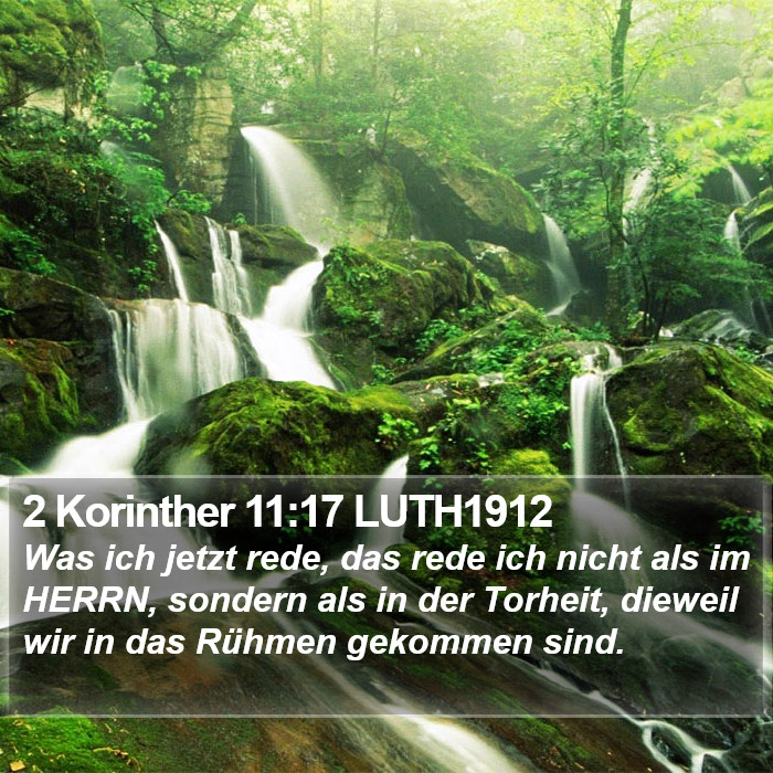 2 Korinther 11:17 LUTH1912 Bible Study