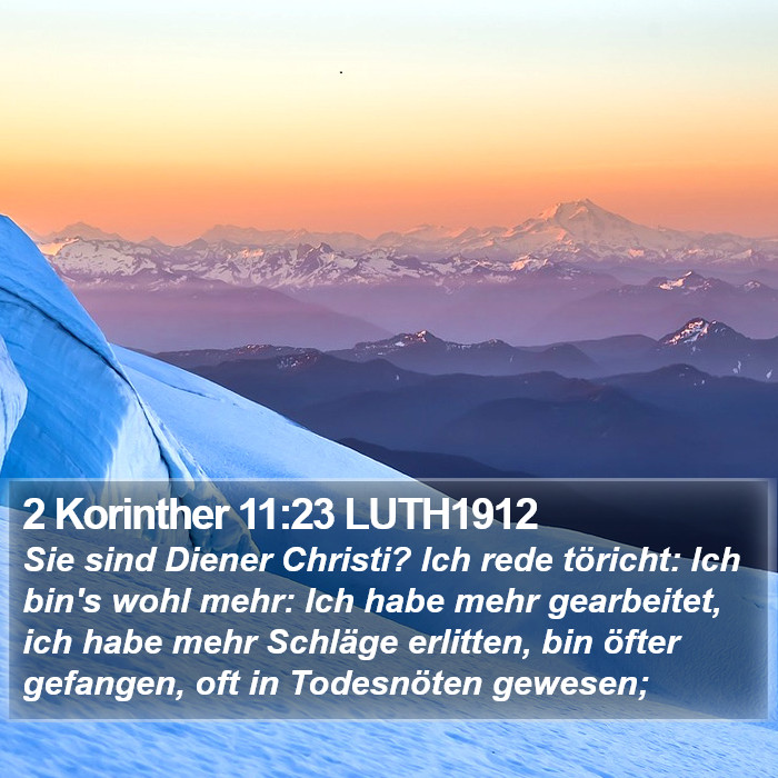 2 Korinther 11:23 LUTH1912 Bible Study