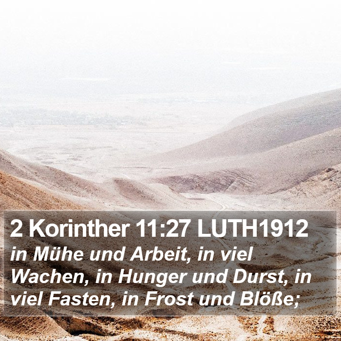 2 Korinther 11:27 LUTH1912 Bible Study