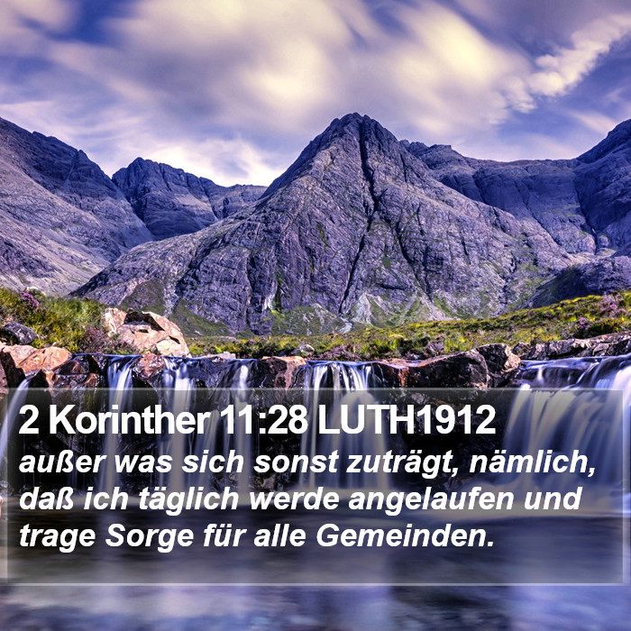 2 Korinther 11:28 LUTH1912 Bible Study