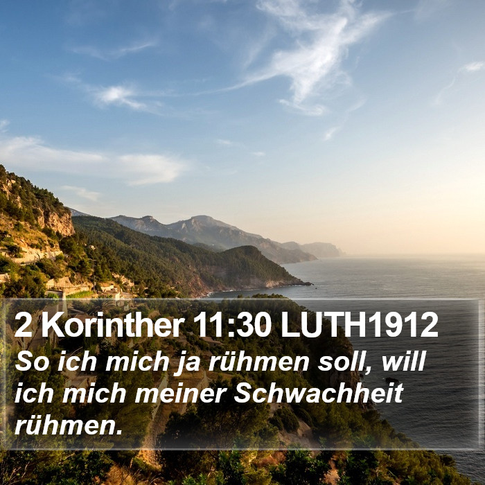 2 Korinther 11:30 LUTH1912 Bible Study