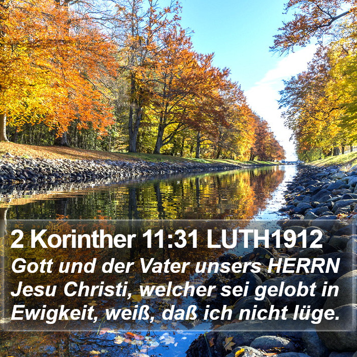 2 Korinther 11:31 LUTH1912 Bible Study