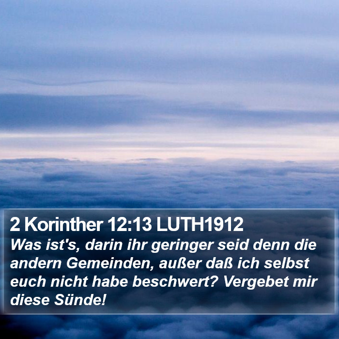 2 Korinther 12:13 LUTH1912 Bible Study