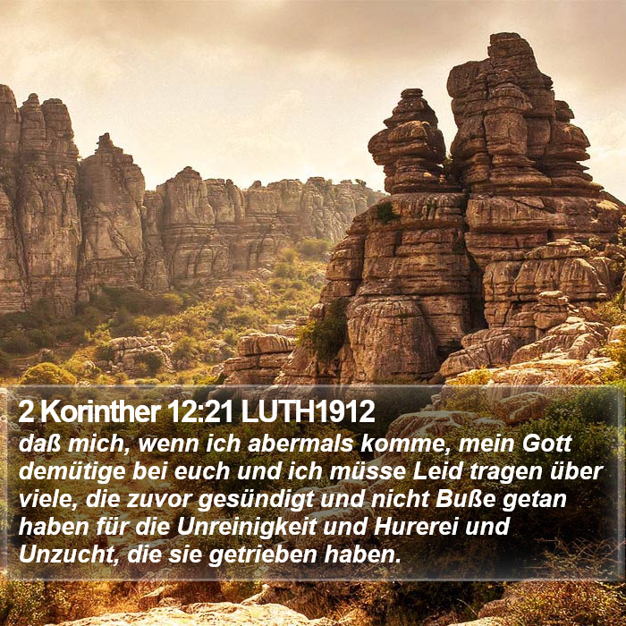 2 Korinther 12:21 LUTH1912 Bible Study