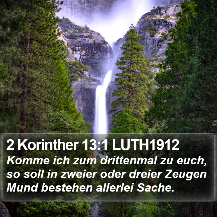 2 Korinther 13:1 LUTH1912 Bible Study