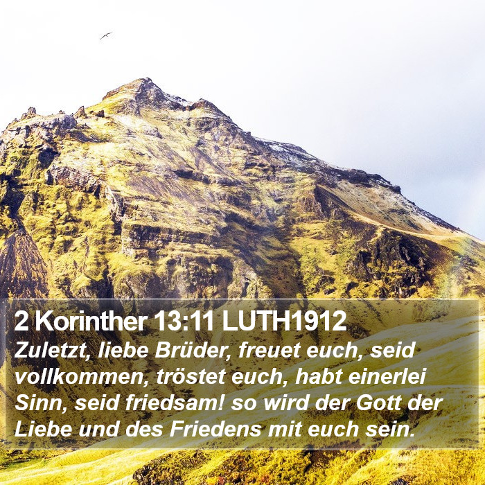 2 Korinther 13:11 LUTH1912 Bible Study