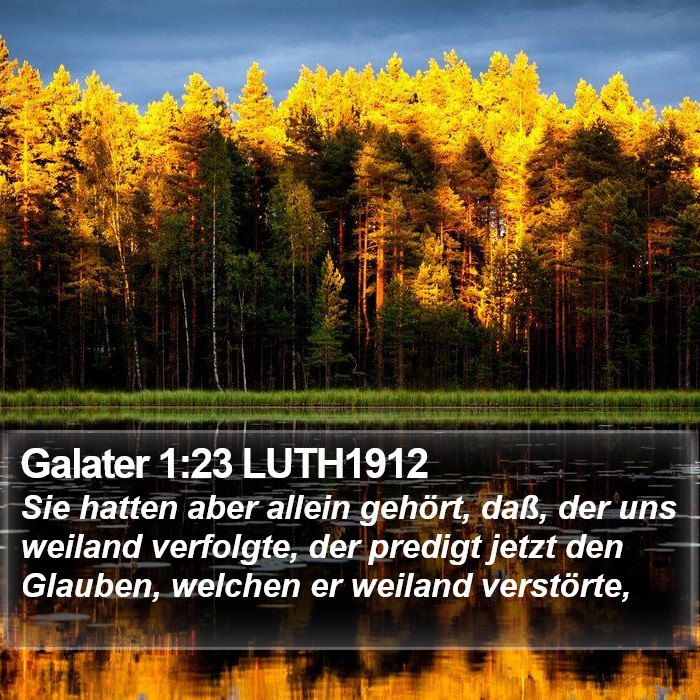 Galater 1:23 LUTH1912 Bible Study