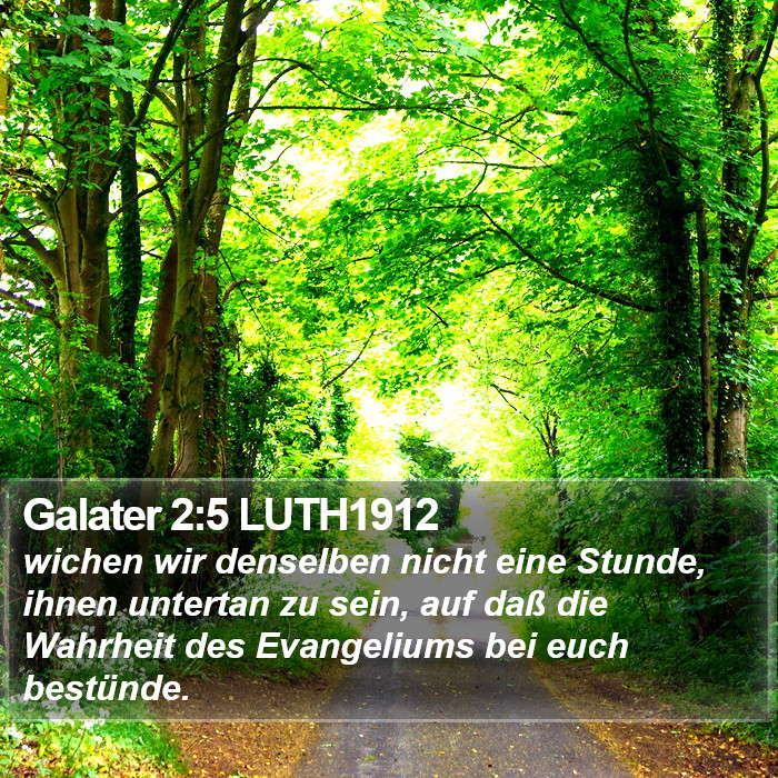 Galater 2:5 LUTH1912 Bible Study