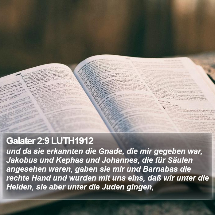 Galater 2:9 LUTH1912 Bible Study