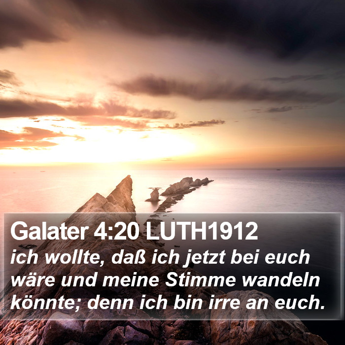 Galater 4:20 LUTH1912 Bible Study