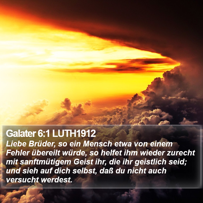 Galater 6:1 LUTH1912 Bible Study