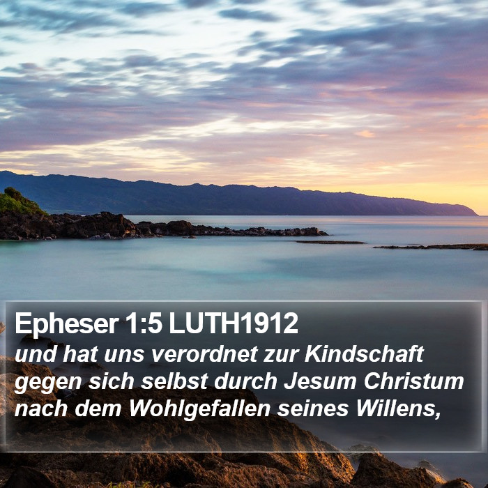 Epheser 1:5 LUTH1912 Bible Study